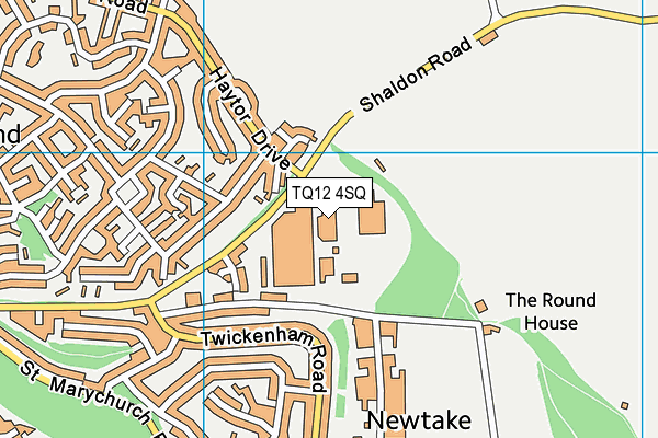 TQ12 4SQ map - OS VectorMap District (Ordnance Survey)