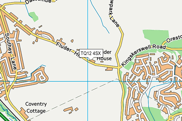 TQ12 4SX map - OS VectorMap District (Ordnance Survey)