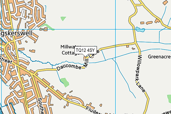 TQ12 4SY map - OS VectorMap District (Ordnance Survey)