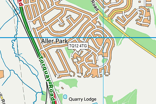 TQ12 4TG map - OS VectorMap District (Ordnance Survey)