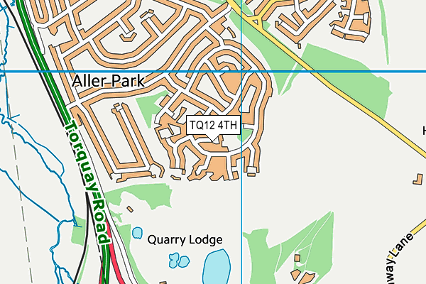 TQ12 4TH map - OS VectorMap District (Ordnance Survey)