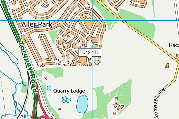 TQ12 4TL map - OS VectorMap District (Ordnance Survey)