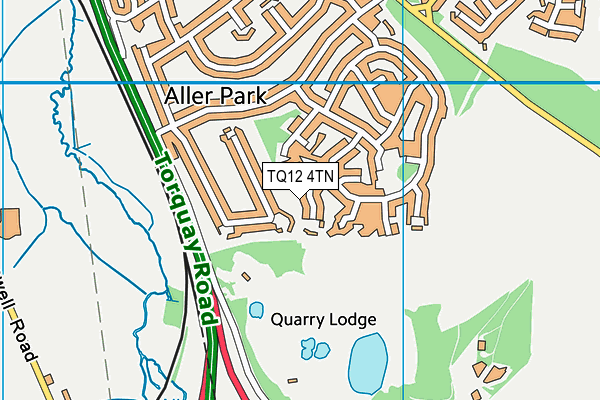 TQ12 4TN map - OS VectorMap District (Ordnance Survey)