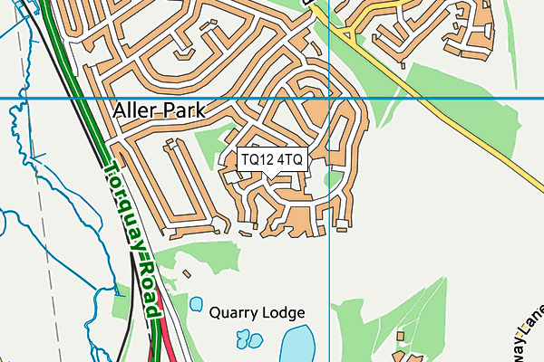 TQ12 4TQ map - OS VectorMap District (Ordnance Survey)