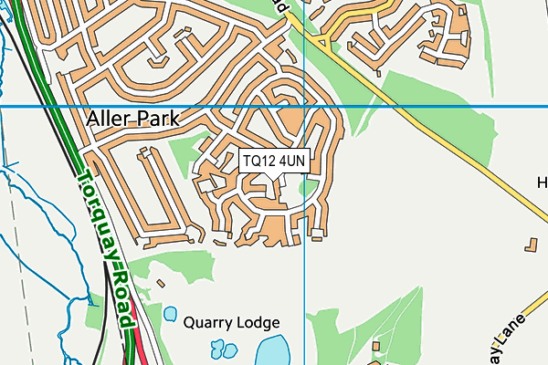 TQ12 4UN map - OS VectorMap District (Ordnance Survey)