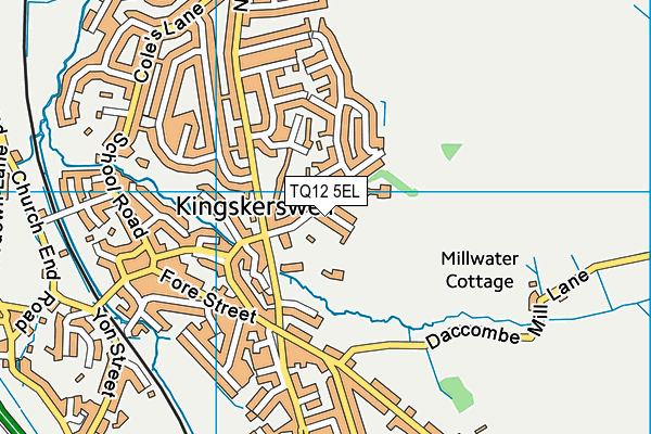 TQ12 5EL map - OS VectorMap District (Ordnance Survey)