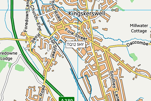 TQ12 5HY map - OS VectorMap District (Ordnance Survey)