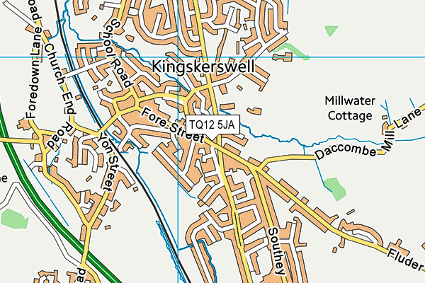 TQ12 5JA map - OS VectorMap District (Ordnance Survey)