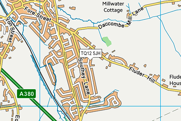 TQ12 5JH map - OS VectorMap District (Ordnance Survey)