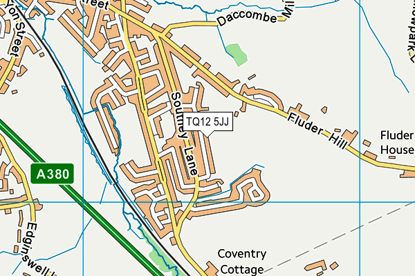 TQ12 5JJ map - OS VectorMap District (Ordnance Survey)