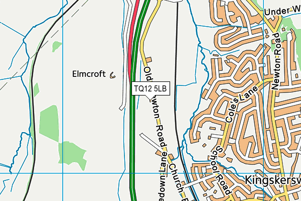TQ12 5LB map - OS VectorMap District (Ordnance Survey)
