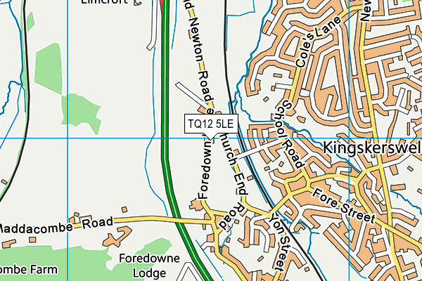 TQ12 5LE map - OS VectorMap District (Ordnance Survey)