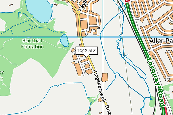 TQ12 5LZ map - OS VectorMap District (Ordnance Survey)