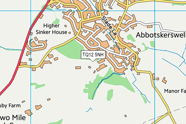 TQ12 5NH map - OS VectorMap District (Ordnance Survey)