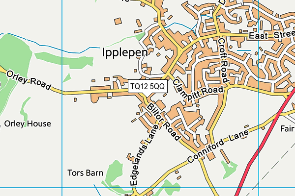 TQ12 5QQ map - OS VectorMap District (Ordnance Survey)