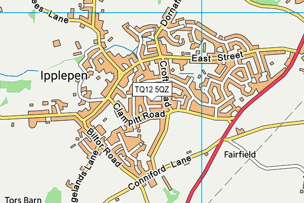 TQ12 5QZ map - OS VectorMap District (Ordnance Survey)