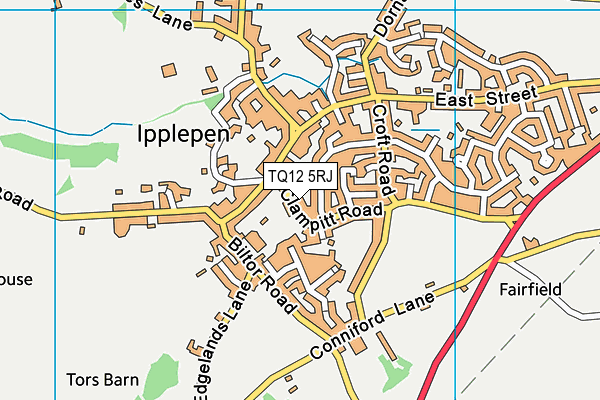 TQ12 5RJ map - OS VectorMap District (Ordnance Survey)
