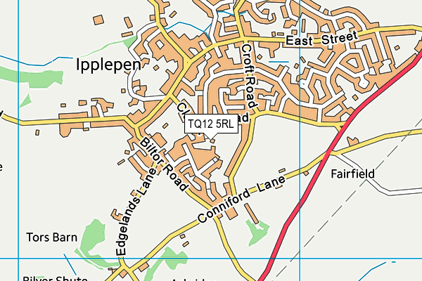 TQ12 5RL map - OS VectorMap District (Ordnance Survey)