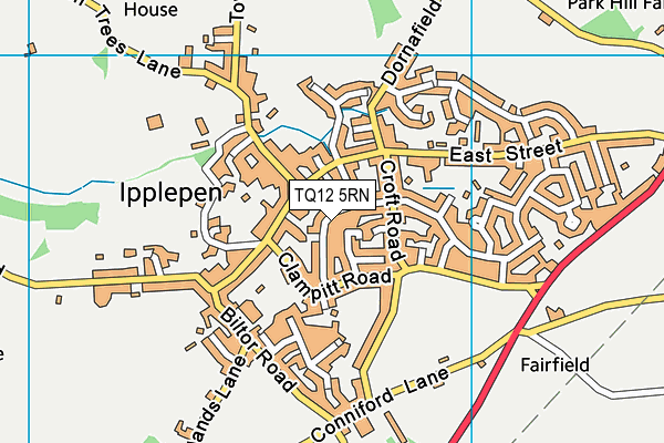 TQ12 5RN map - OS VectorMap District (Ordnance Survey)