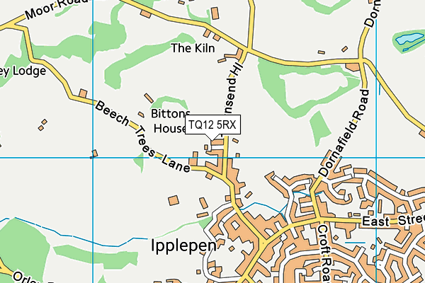 TQ12 5RX map - OS VectorMap District (Ordnance Survey)