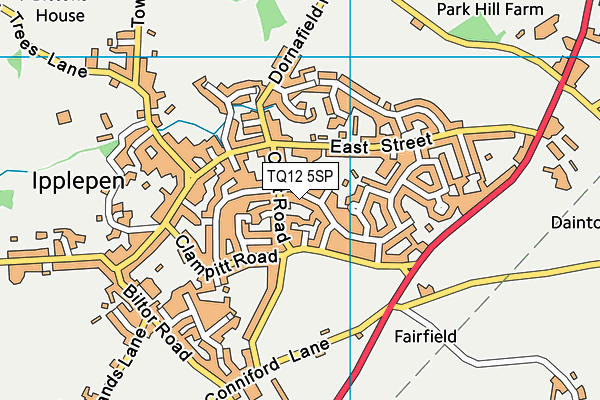 TQ12 5SP map - OS VectorMap District (Ordnance Survey)