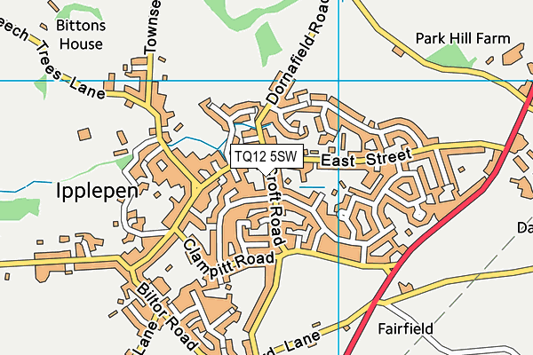 TQ12 5SW map - OS VectorMap District (Ordnance Survey)