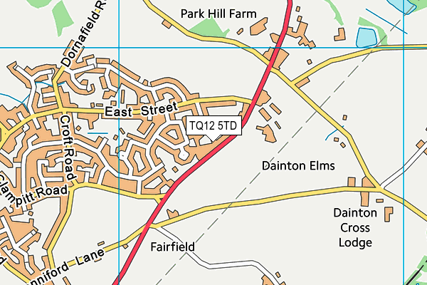 TQ12 5TD map - OS VectorMap District (Ordnance Survey)