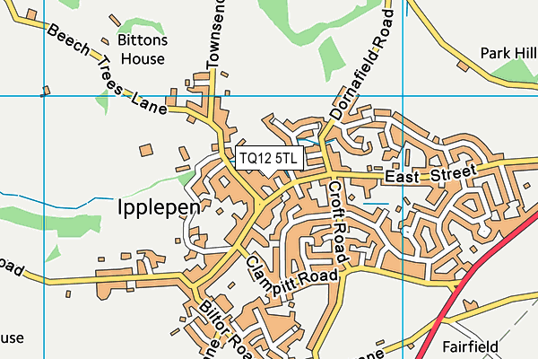 TQ12 5TL map - OS VectorMap District (Ordnance Survey)