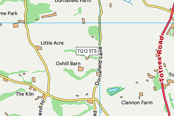 TQ12 5TS map - OS VectorMap District (Ordnance Survey)