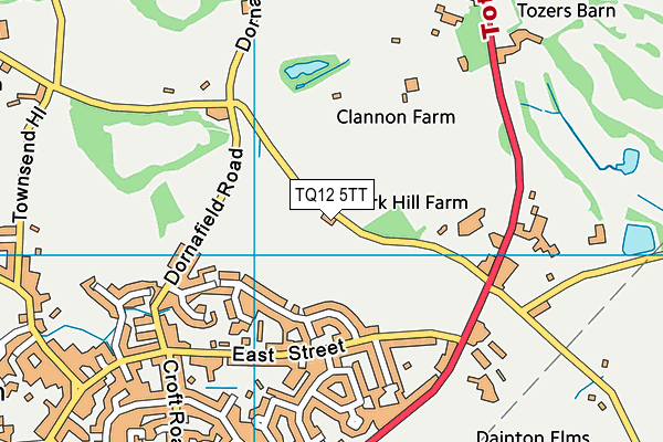 Moor Road Recreation Field map (TQ12 5TT) - OS VectorMap District (Ordnance Survey)