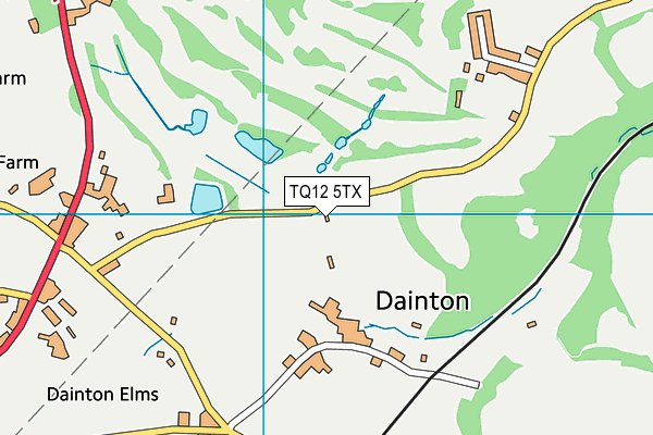 TQ12 5TX map - OS VectorMap District (Ordnance Survey)