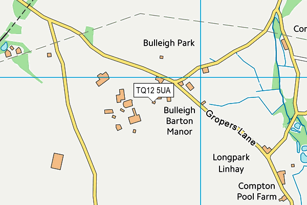 TQ12 5UA map - OS VectorMap District (Ordnance Survey)