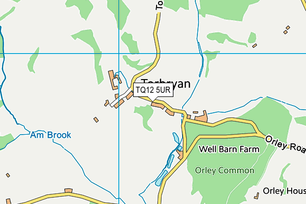 TQ12 5UR map - OS VectorMap District (Ordnance Survey)
