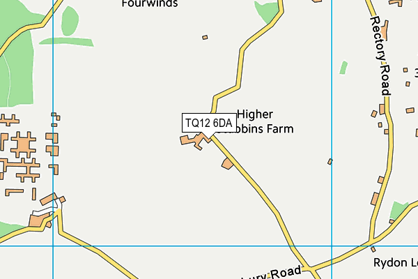 TQ12 6DA map - OS VectorMap District (Ordnance Survey)