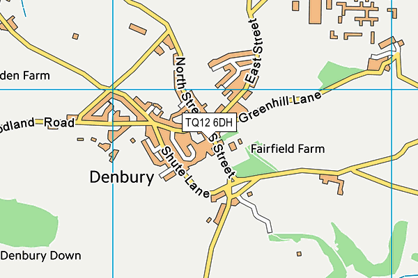 TQ12 6DH map - OS VectorMap District (Ordnance Survey)
