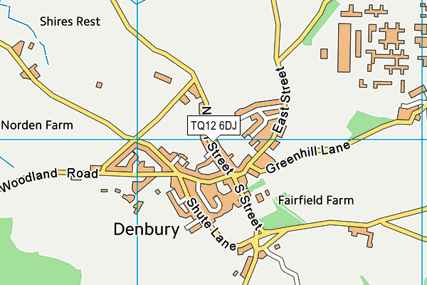 TQ12 6DJ map - OS VectorMap District (Ordnance Survey)
