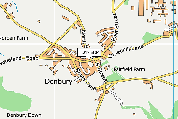 TQ12 6DP map - OS VectorMap District (Ordnance Survey)