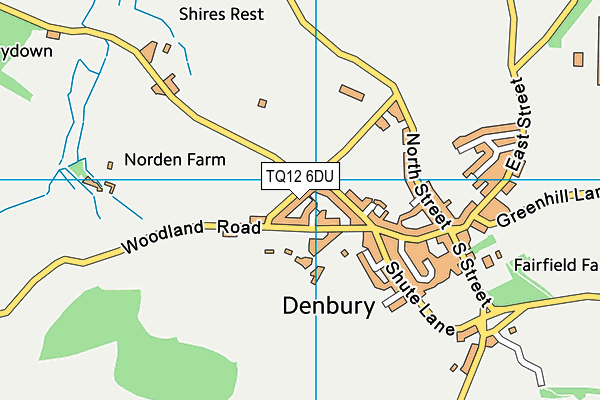 TQ12 6DU map - OS VectorMap District (Ordnance Survey)