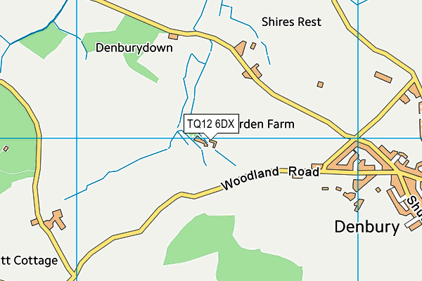 TQ12 6DX map - OS VectorMap District (Ordnance Survey)
