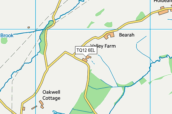 TQ12 6EL map - OS VectorMap District (Ordnance Survey)