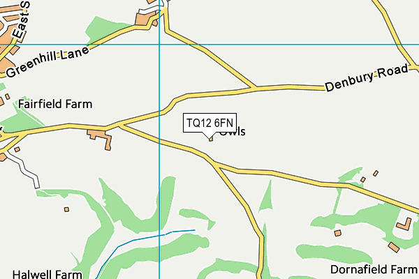 TQ12 6FN map - OS VectorMap District (Ordnance Survey)