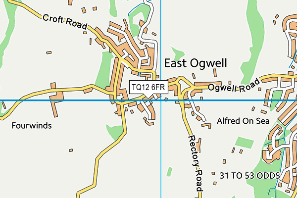TQ12 6FR map - OS VectorMap District (Ordnance Survey)