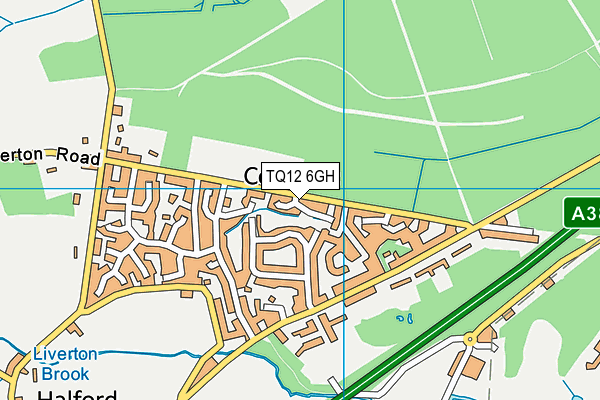 TQ12 6GH map - OS VectorMap District (Ordnance Survey)