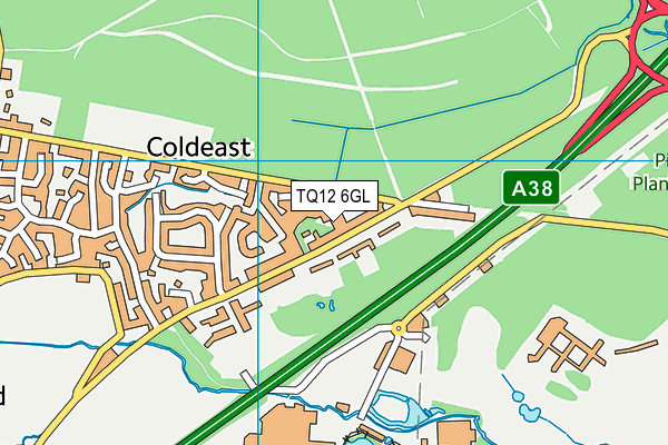 TQ12 6GL map - OS VectorMap District (Ordnance Survey)