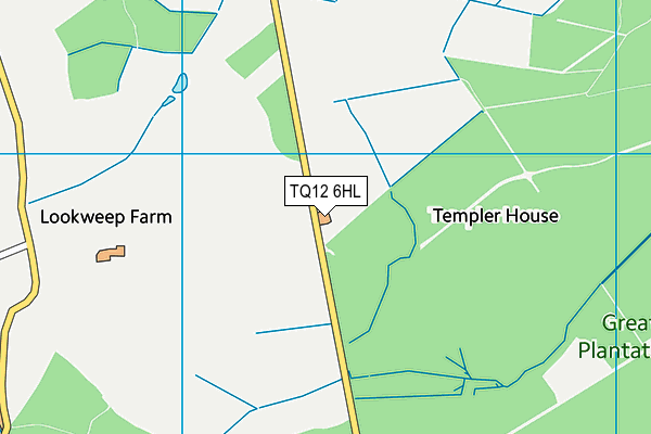 TQ12 6HL map - OS VectorMap District (Ordnance Survey)