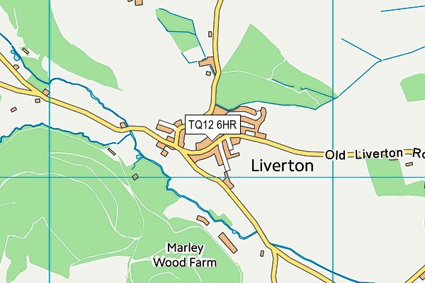 TQ12 6HR map - OS VectorMap District (Ordnance Survey)