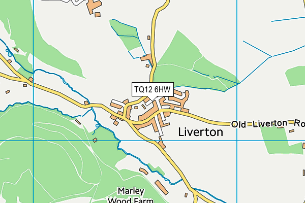 TQ12 6HW map - OS VectorMap District (Ordnance Survey)