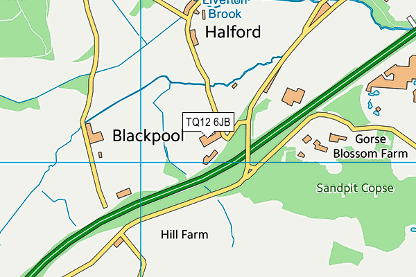 Blackpool Church of England Primary School map (TQ12 6JB) - OS VectorMap District (Ordnance Survey)