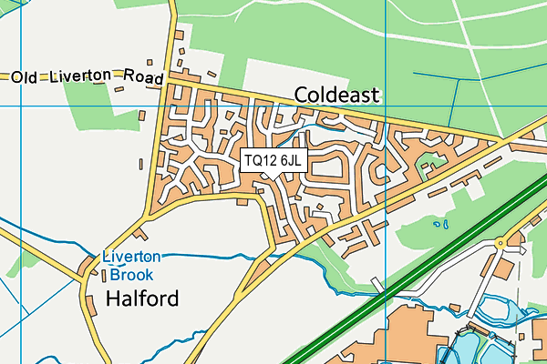 TQ12 6JL map - OS VectorMap District (Ordnance Survey)