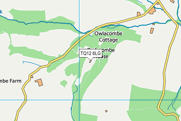 TQ12 6LG map - OS VectorMap District (Ordnance Survey)